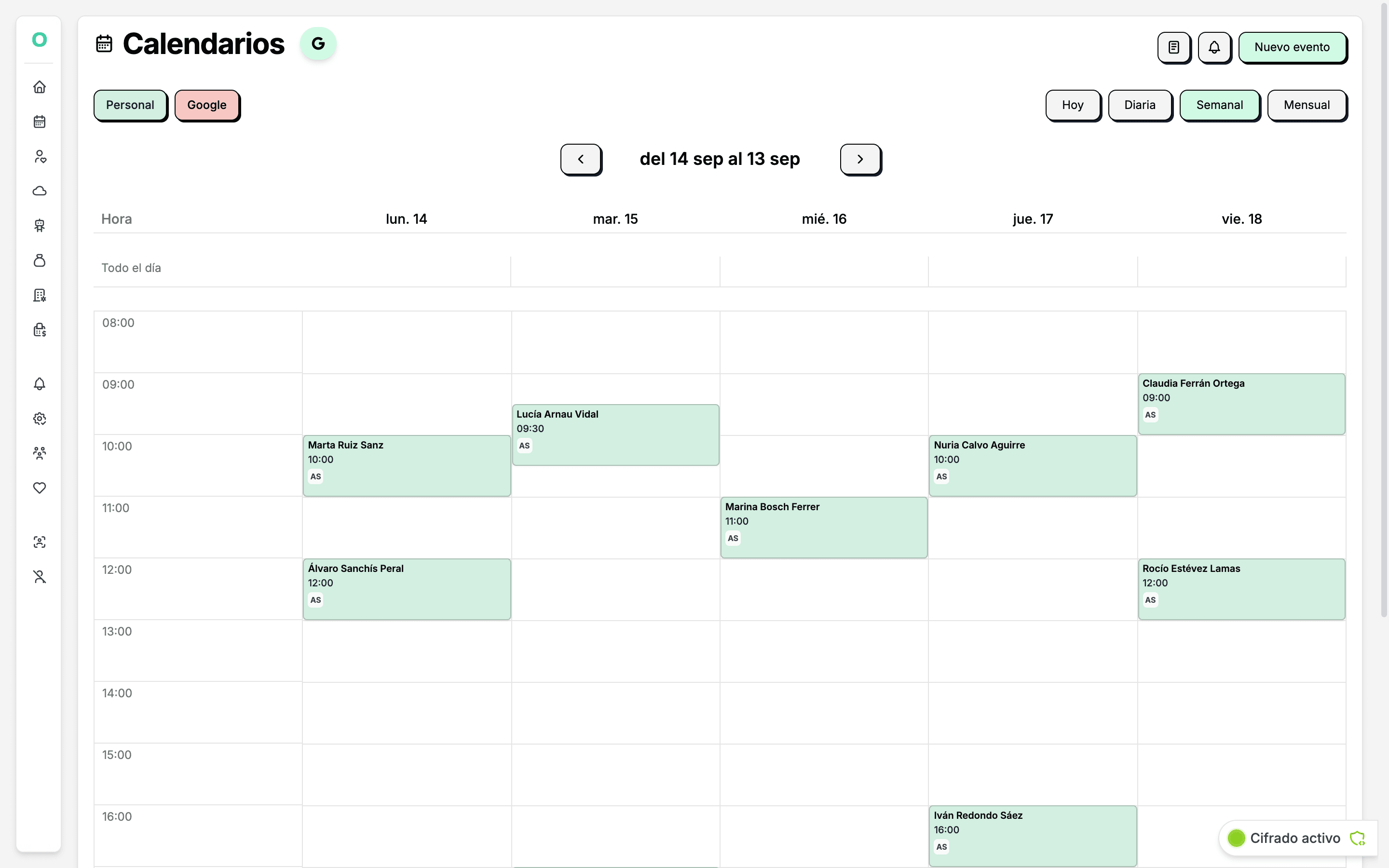 Agenda semanal